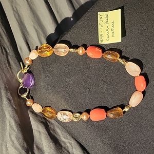 16" vintage jny big beaded necklace